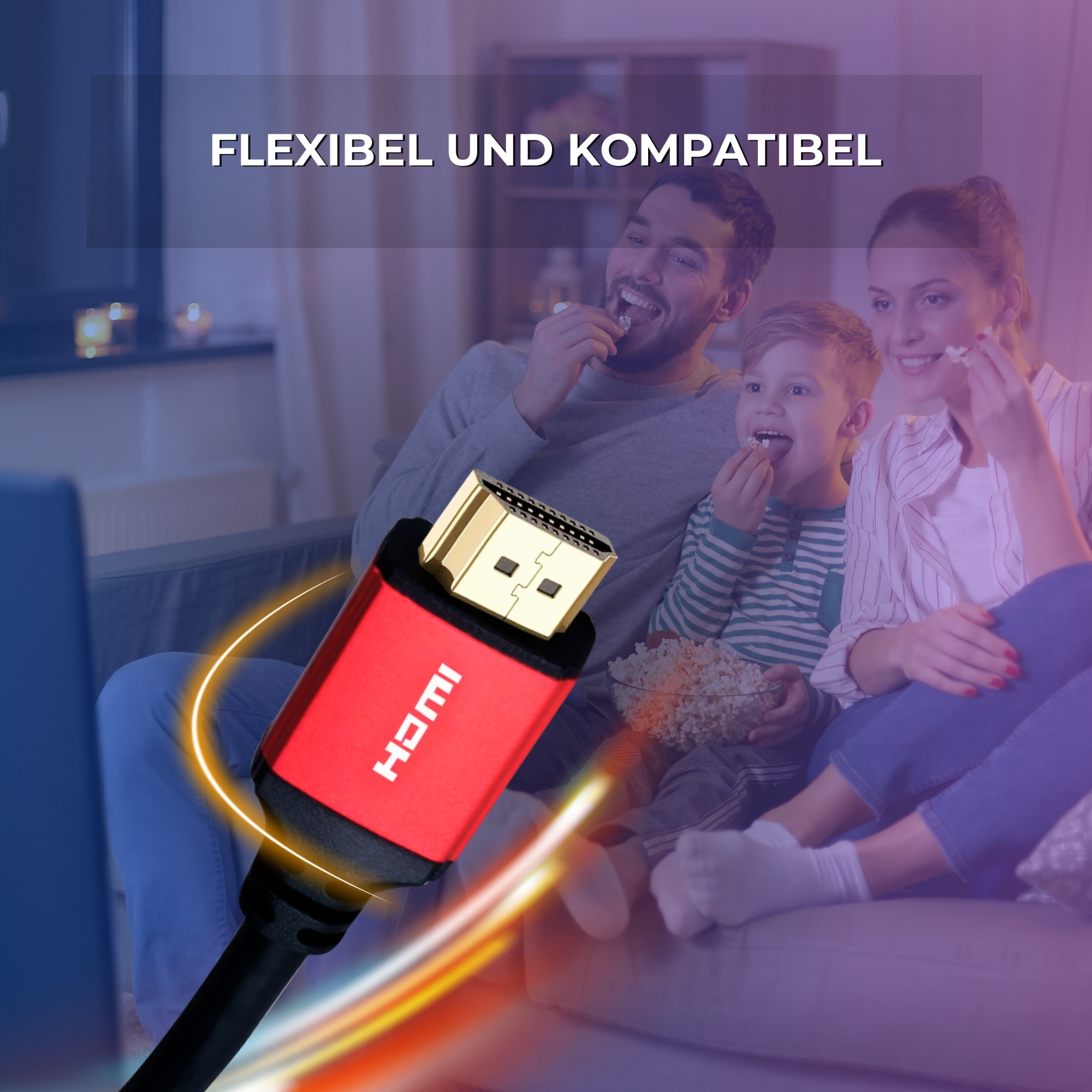 HDMI Kabel Ultra HD 4K 60Hz HDMI 2.0 18 Gbit/s High Speed kabel für 4k TVs, Playstation, XBOX, Computer, Beamer mit HDMI Ausgang